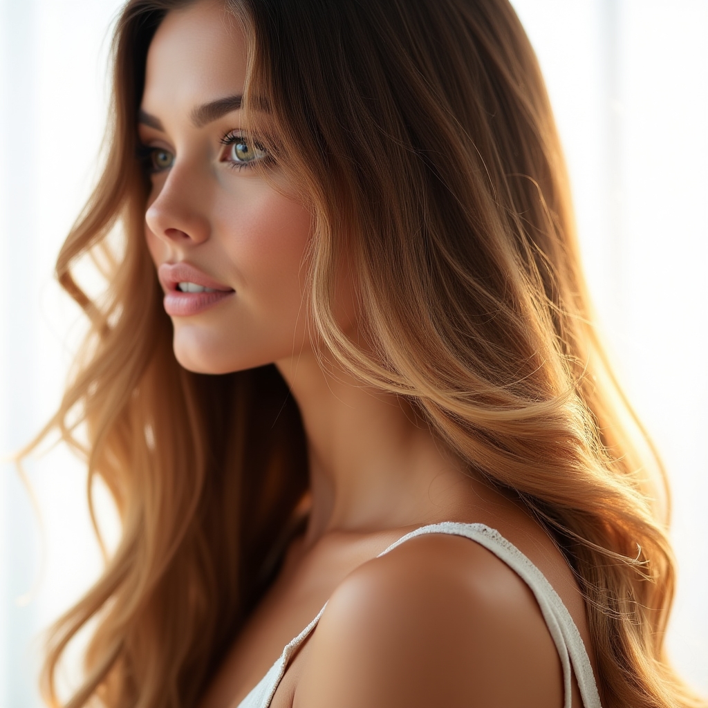 Elkészült balayage festés eredménye