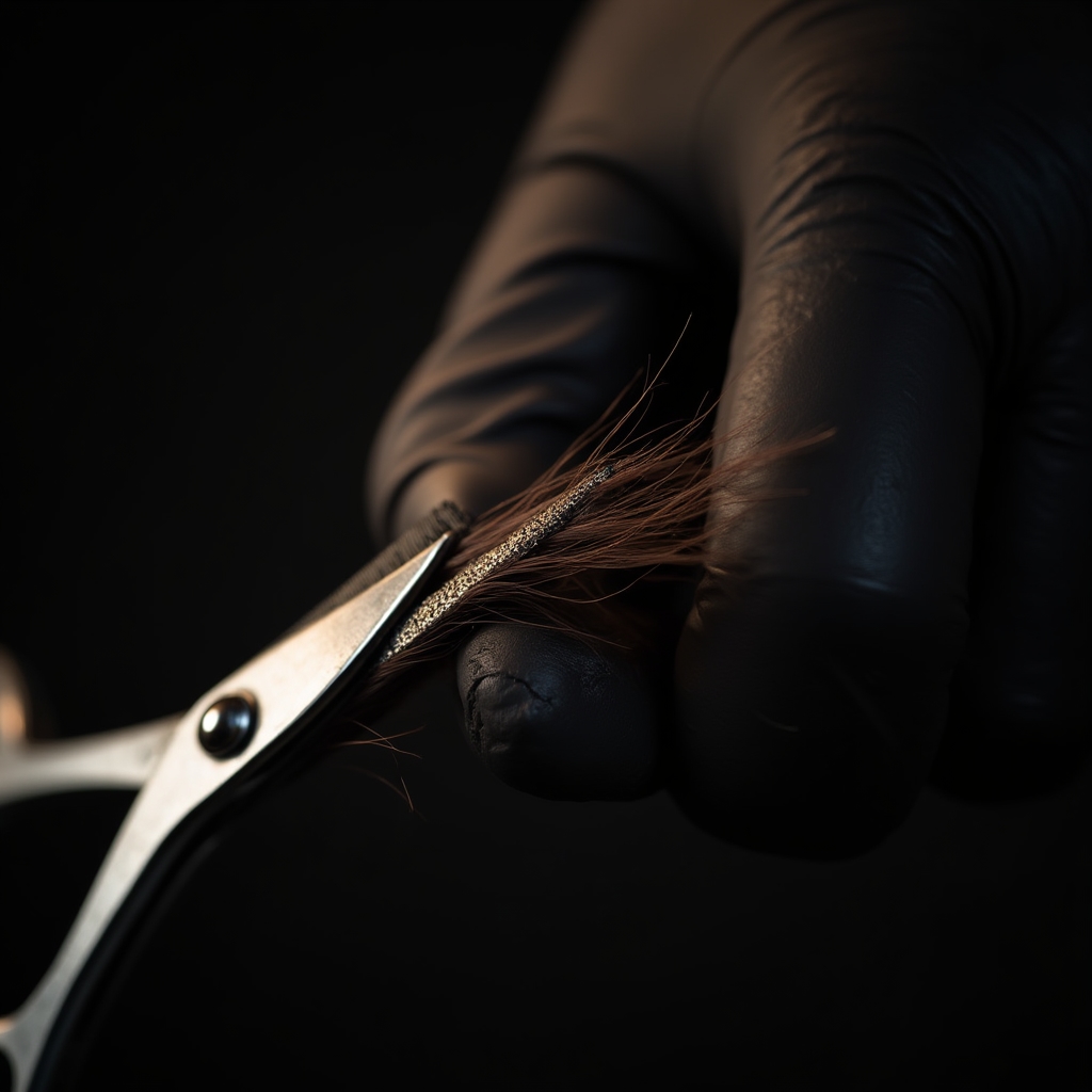 Precíz hajvágás közelről