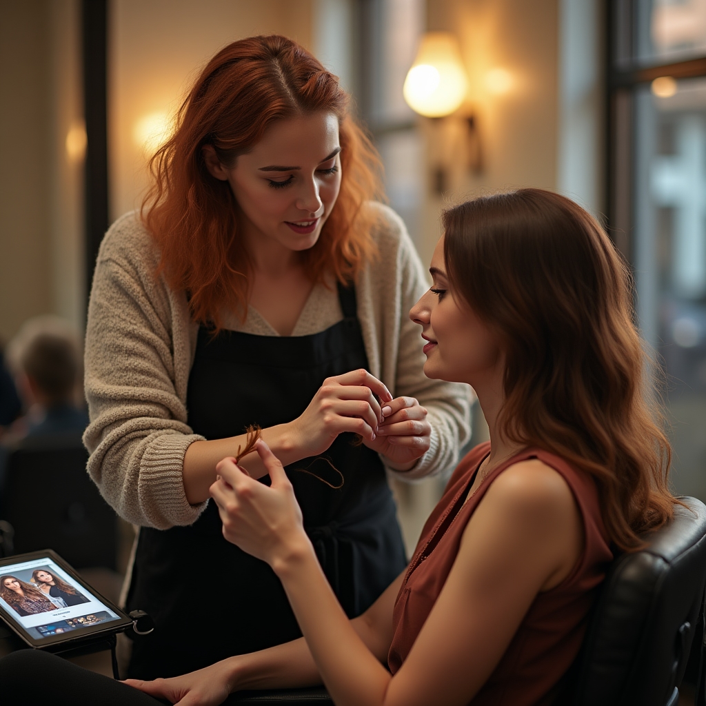 Fodrász konzultáció a vendéggel