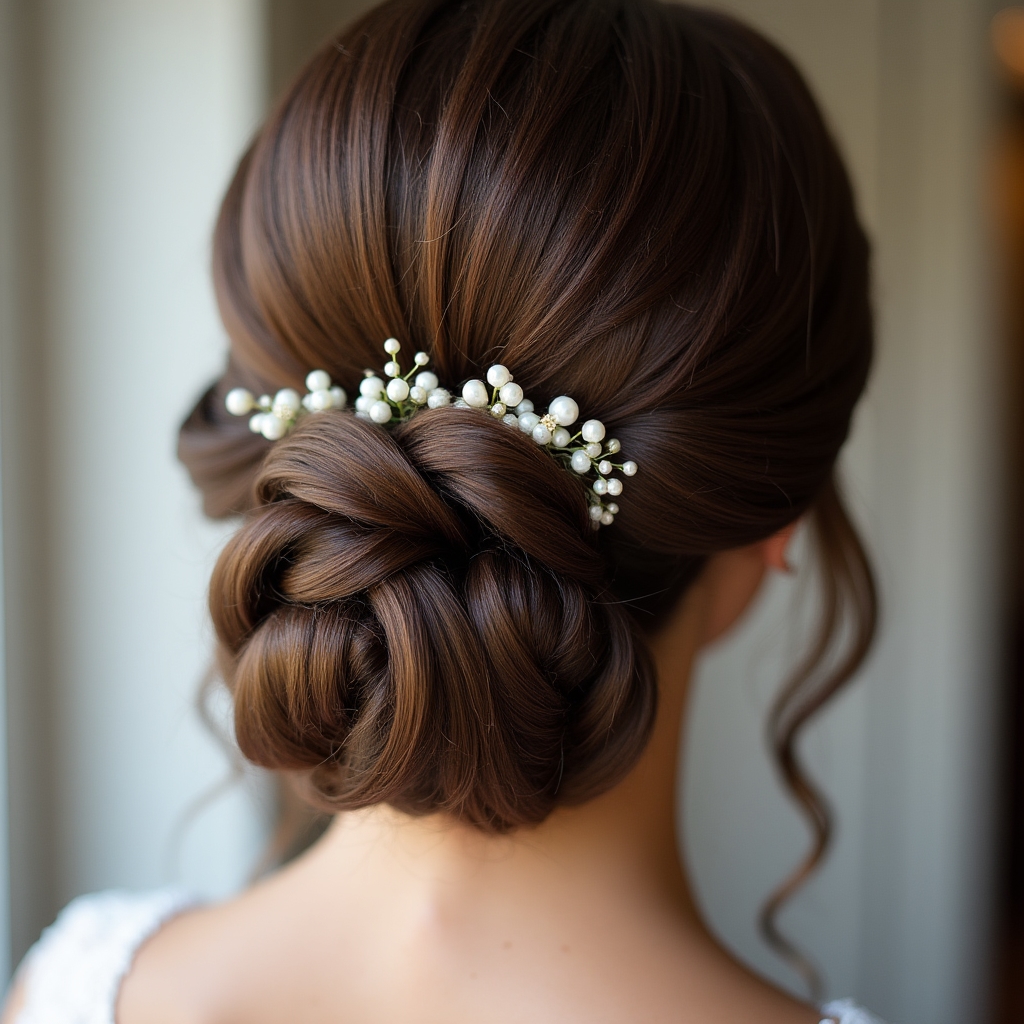 Esküvői feltűzött frizura